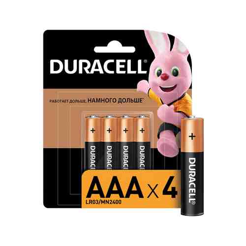 Батарейки Duracell Basic AAА 4шт арт. 1706496