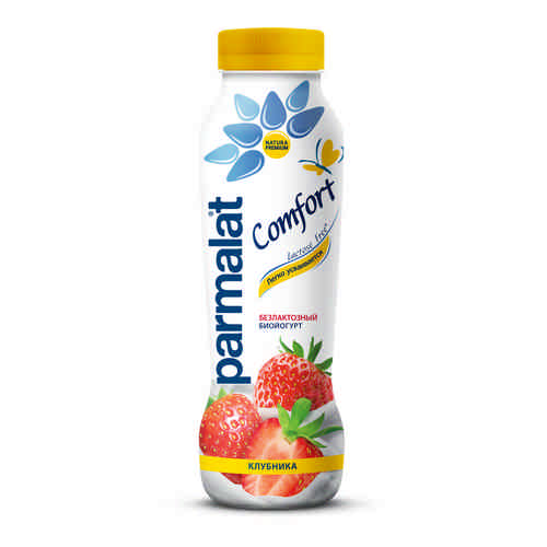 Биойогурт Питьевой Parmalat Comfort Безлактозный Клубника 1,5% 290г арт. 101025733
