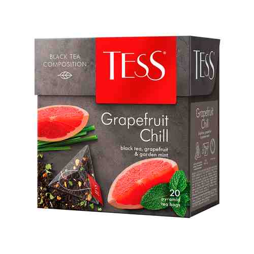 Чай Черный Tess Grapefruit Chill 20 Пирамидок арт. 100819401