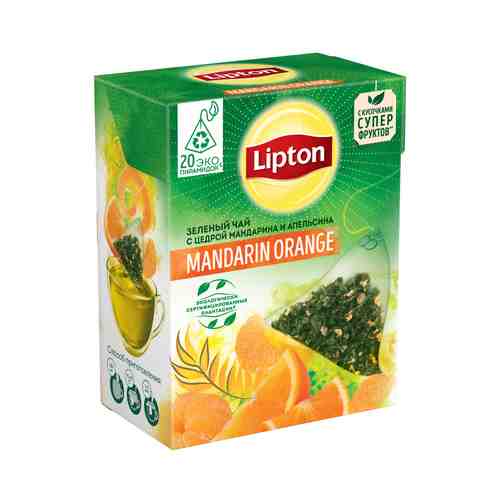 Чай Зеленый Lipton Green Mandarine 20 Пирамидок арт. 174831