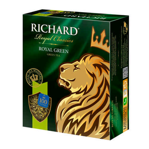 Чай Зеленый Richard Royal Green 100 Пакетиков арт. 100848615