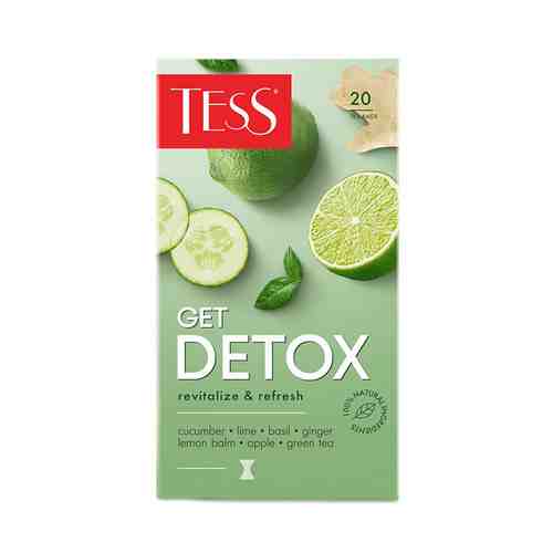 Чай Зеленый Tess Get Detox 20 Пакетиков арт. 101142016