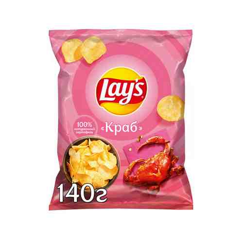 Чипсы Lays Краб 140г арт. 101200546