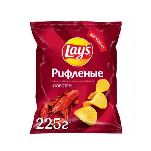 Чипсы Lays Лобстер 225г арт. 101092194