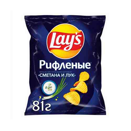 Чипсы Lays Мах Сметана Лук 81г арт. 101159264