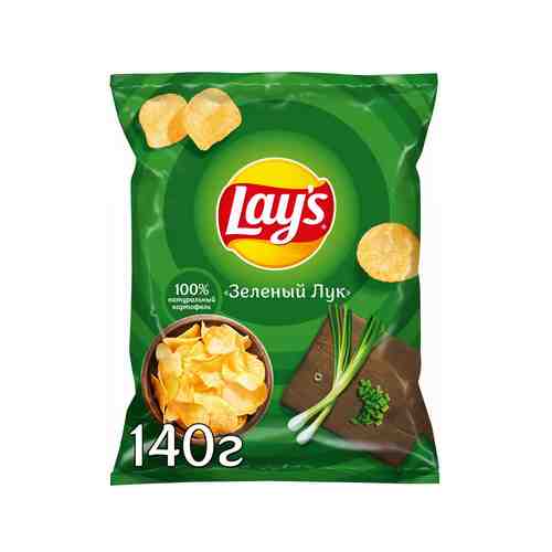 Чипсы Lays Молодой Зеленый Лук 140г арт. 101200466