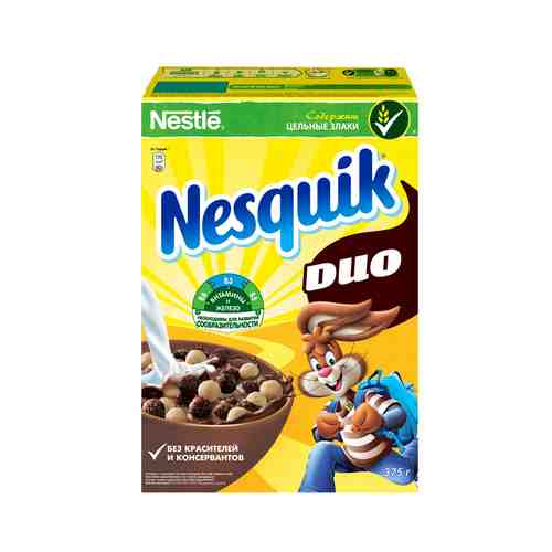 Готовый Завтрак Nesquik Duo с Белым и Темным Шоколадом 375г арт. 175334