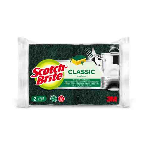 Губка для Посуды Scotch-Brite Стандарт 67х90мм 2шт арт. 101150294