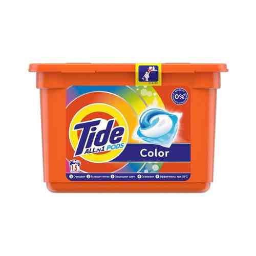 Капсулы для Стирки Tide Автомат Color 15шт арт. 100873351