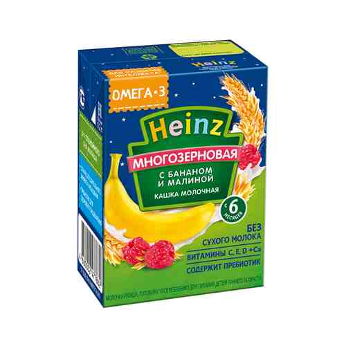 Каша Heinz Многозерновая Жидкая Банан-Малина 200мл арт. 100810828