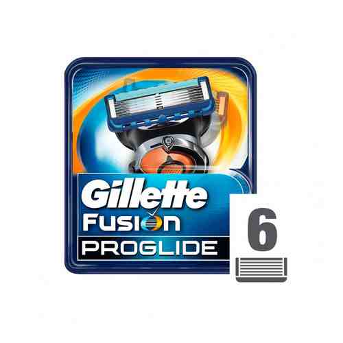 Кассеты для Бритья Gillette Fusion Proglide 6шт арт. 100603221