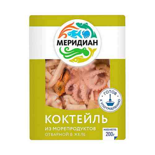 Коктейль из Морепродуктов Меридиан Отварной в Желе с Оливками и… арт. 100784341