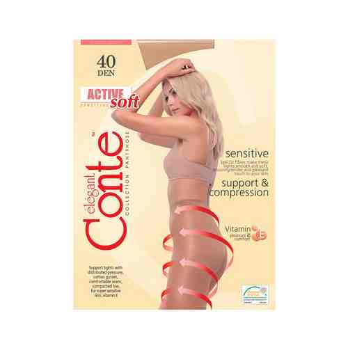 Колготки Conte Active Soft 40 Den Natural р.3 арт. 100864658