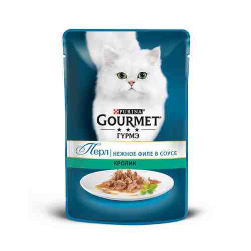 Корм Gourmet Perl для Кошек Кусочки в Подливке Кролик 75г арт. 101146519