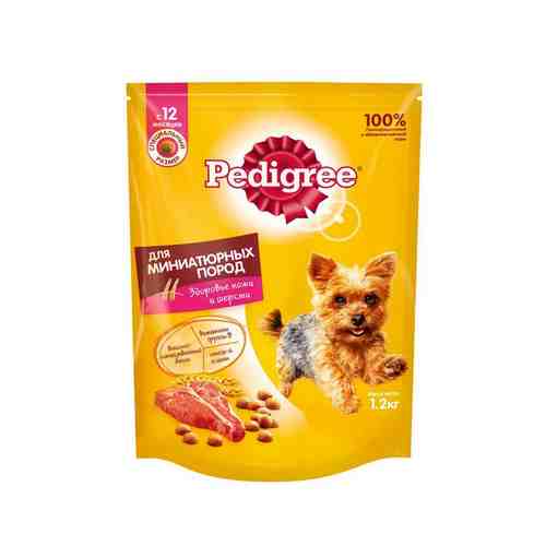 Корм Сухой для Взрослых Собак Pedigree Мини Говядина 1,2кг арт. 100468786