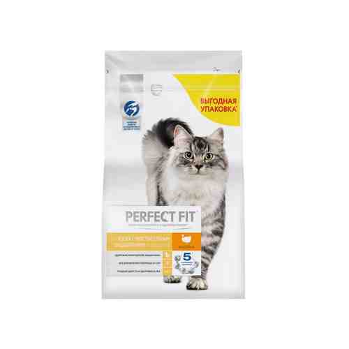 Корм Сухой Perfect Fit для Кошек с Чувствительным Пищеварением с… арт. 100789889