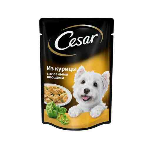Корм Влажный для Собак Cesar Курочка с Зелеными Овощами 85г арт. 100105774