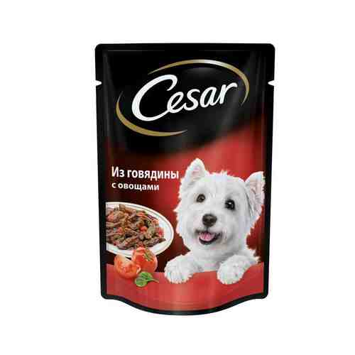 Корм Влажный для Собак Cesar с Говядиной и Овощами 85г арт. 100105740