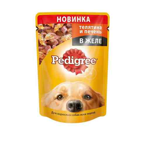 Корм Влажный для Собак Pedigree Теленок Печень Желе 85г арт. 100659873