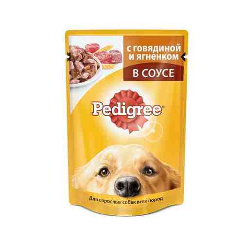 Корм Влажный для Взрослых Собак Pedigree Говядина Ягненок 85г0г арт. 185265