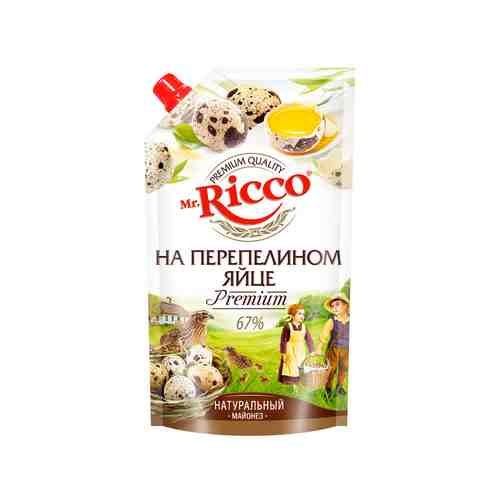 Майонез Mr.Ricco на Перепелином Яйце Organic 67% 400мл Дой-Пак арт. 100478167