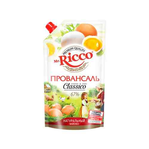 Майонез Mr.Ricco Провансаль Organic 67% 400мл Дой-Пак арт. 100478183