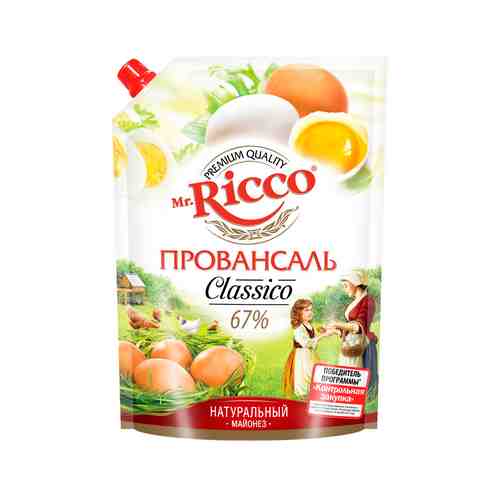 Майонез Mr.Ricco Провансаль Organic 750г Дой-Пак арт. 100678978