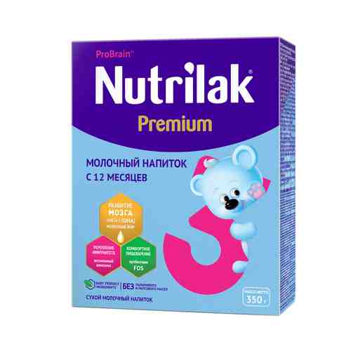 Молочный Напиток Nutrilak Premium 3 с 12 Месяцев 350г арт. 101143844