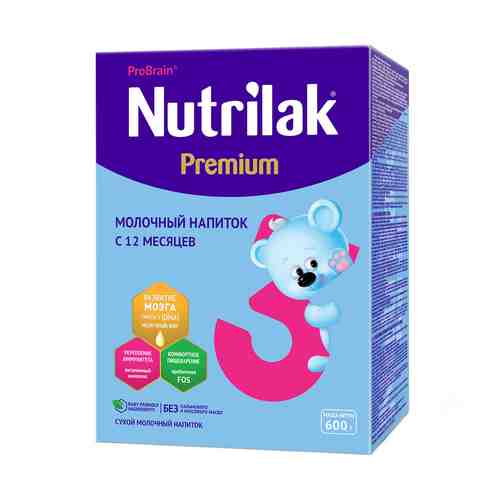 Молочный Напиток Nutrilak Premium 3 с 3-12 Месяцев 600г арт. 101143852