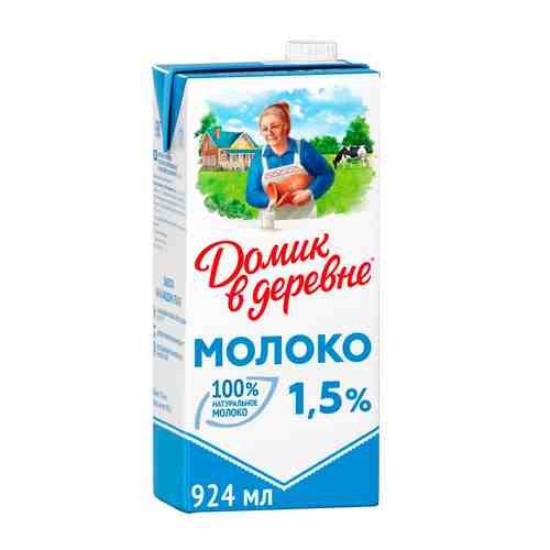 Молоко Домик в Деревне Ультрапастеризованное 1,5% 0,95л арт. 100188