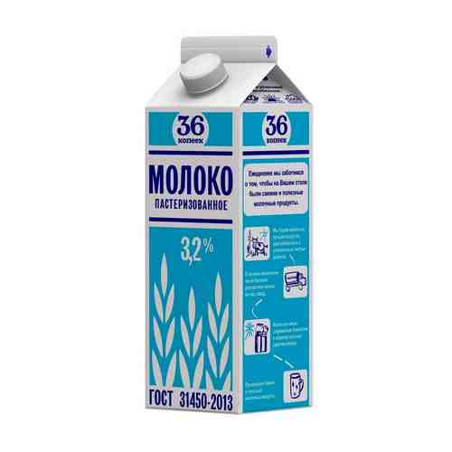 Молоко Милкоф Пастеризованное 3,2% 1,6л арт. 100814255