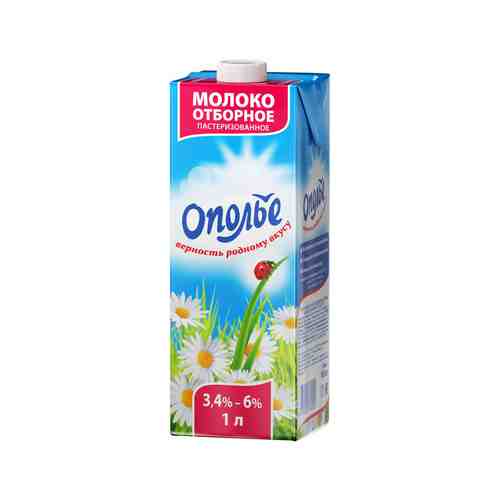 Молоко ополье отборное 3.4-6% 1л коробка арт. 100146947