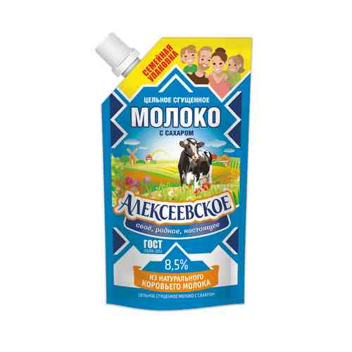 Молоко Сгущенное Алексеевское 8,5% 650г Дой-Пак арт. 10217609