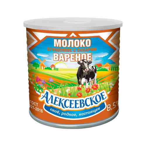 Молоко Сгущенное Алексеевское Вареное 8,5% 370г ж/б арт. 10222500