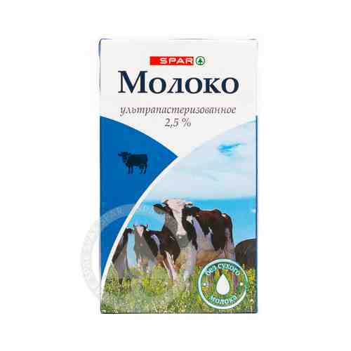 Молоко SPAR Ультрапастеризованное 2,5% 970мл арт. 100580920