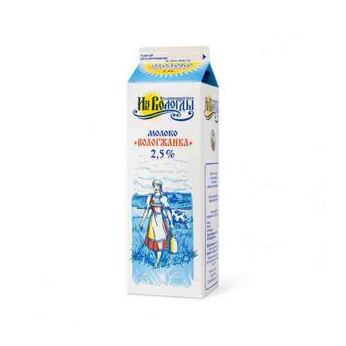 Молоко Вологжанка 2,5% 1л арт. 100464515