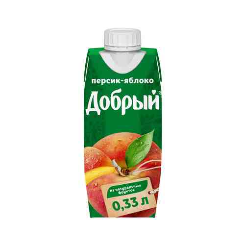 Нектар Добрый Персик Яблоко 0,33л арт. 100243624