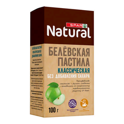 Пастила SPAR NATURAL Классическая без Сахара 100г арт. 100832197