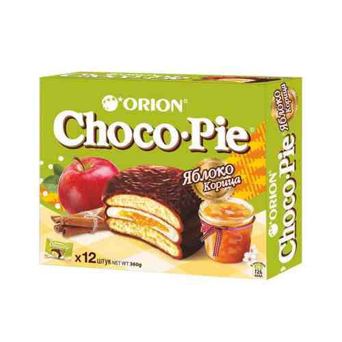 Печенье Orion Choco Pie Яблоко Корица 360г арт. 101074607