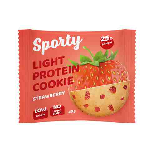 Печенье Sporty Light Protein Клубника 40г арт. 101205996