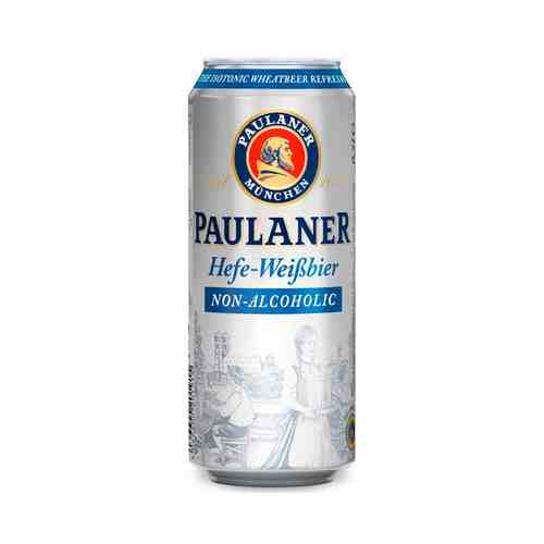 Пиво Paulaner Hefe-Weissbier Безалкогольное 0,5л ж/б арт. 100808091