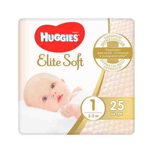 Подгузники Huggies Elite Soft №1 3-5кг 25шт арт. 100801251