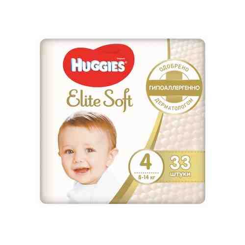 Подгузники Huggies Elite Soft №4 8-14кг 33шт арт. 100768594