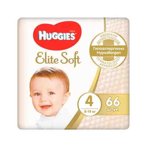 Подгузники Huggies Elite Soft №4 8-14кг 66шт арт. 100640241