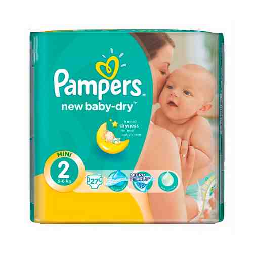 Подгузники Pampers New Baby-Dry №2 (3-6кг) 27шт арт. 104593