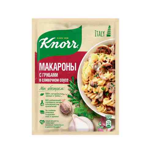 Приправа Knorr на Второе Макароны в Сливочном Соусе с Грибами 26г арт. 100328599