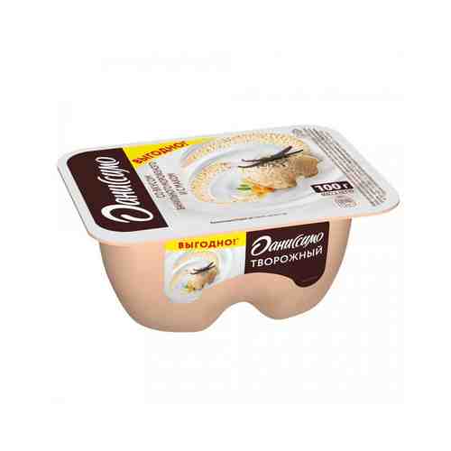 Продукт Даниссимо Творожный Ванильное Мороженое с Маком 5,6% 100г арт. 101150059