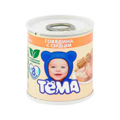 Пюре Тема Говядина Сердце 100г ж/б арт. 102838