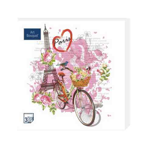 Салфетки Бумажные Art Bouquet Париж-Париж 33Х33 3 Слоя 20 Листов арт. 101184371