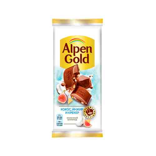 Шоколад Alpen Gold Белый с Миндалем и Кокосом 85г арт. 100040835